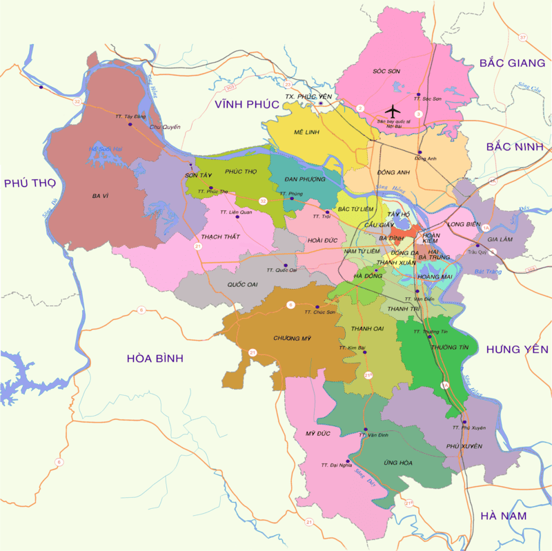 mappa-la-capitale-Hanoi